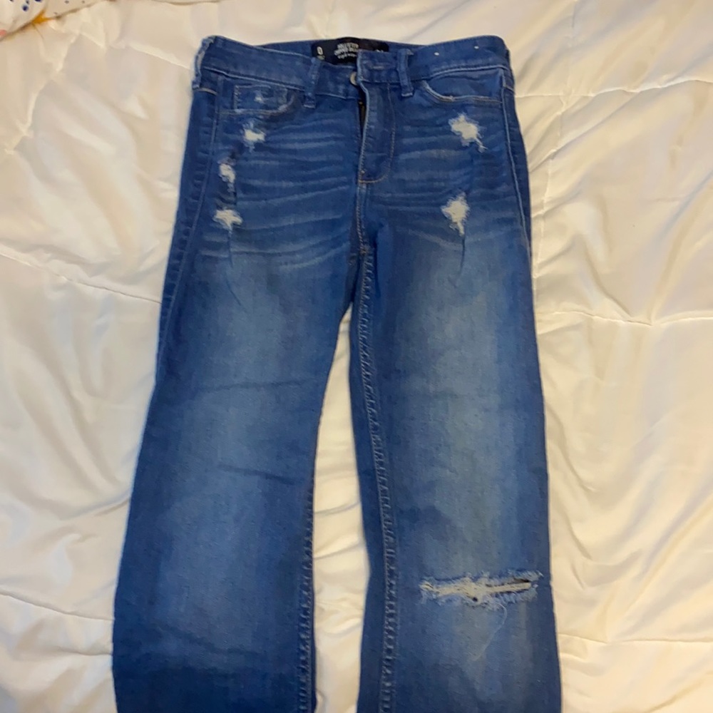Distressed holister jeans size 0